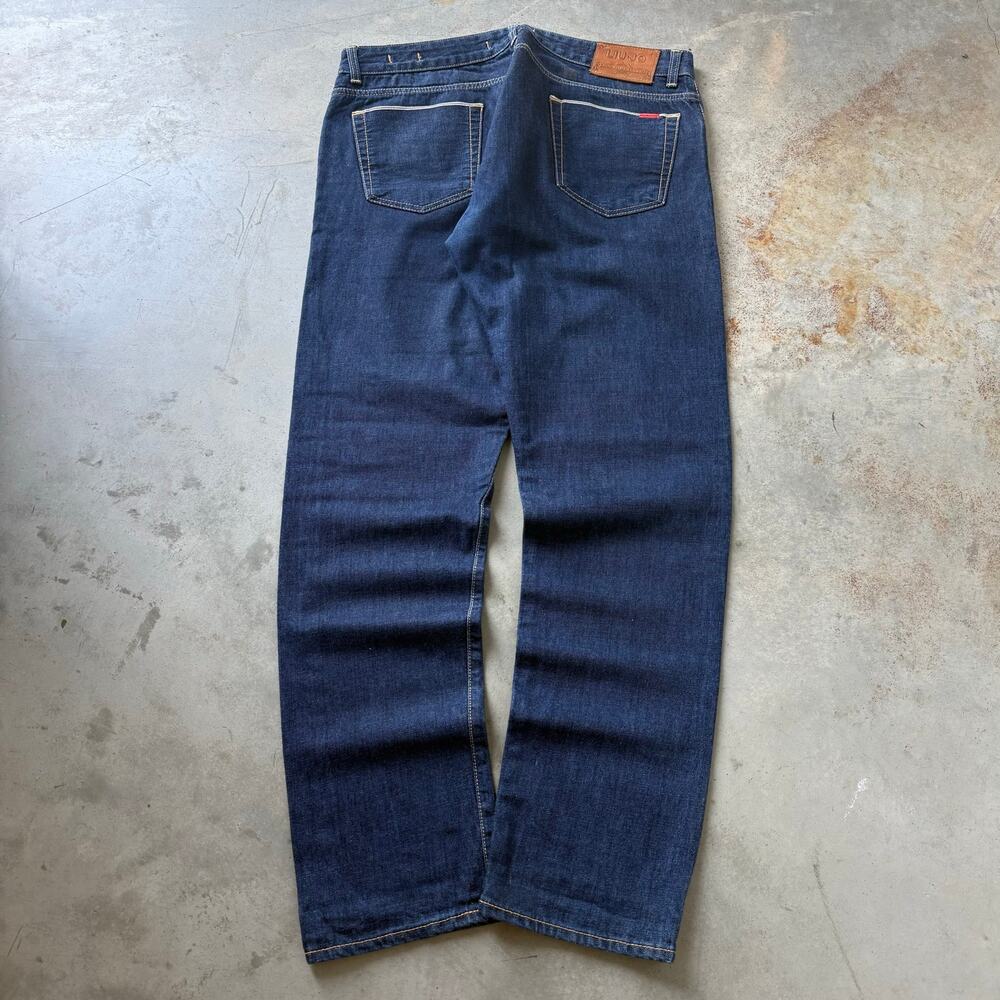 Liu Jo Straight Leg Medium Wash Classic Selvedge Jeans Size 38x33 Made in Italy